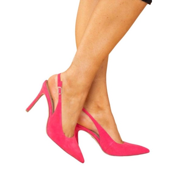 Sam Edelman Hazel Suede Slingbacks Wide - Picture 1 of 9